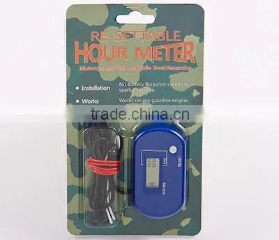 China Supplier Resettable Digital Waterproof Maintenance Reminders Hour Meter For Motorcycle ATV Petrol Mini Bike Jet Ski
