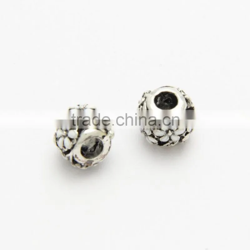 Anti-silver Hollowed-out Diy Zinc Alloy Bracelets and Necklaces Hole Beads