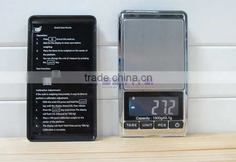 100g to 1000g Capacity 0.1g/0.01g Blue LCD Display DS16 Digital Scale