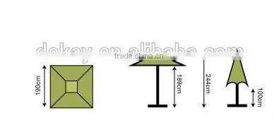 Steel Parasol Outdoor Garden steel Umbrella outdoor patio umbrella