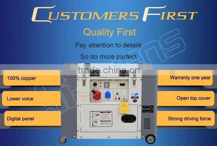New 6KW silent three phase open cover diesel generator price