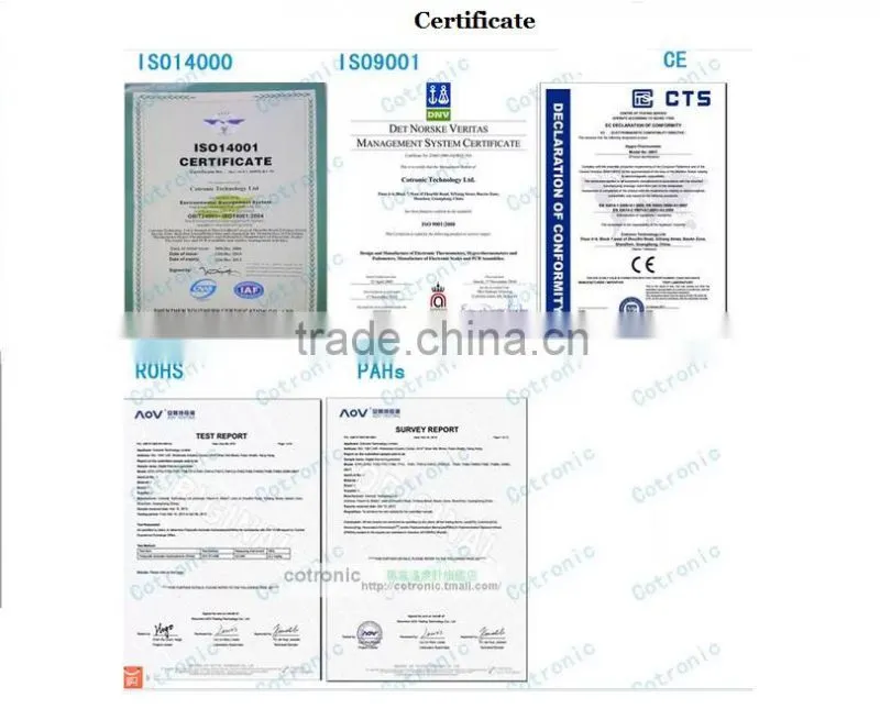 CE approved digital LCD thermometer hygrometer
