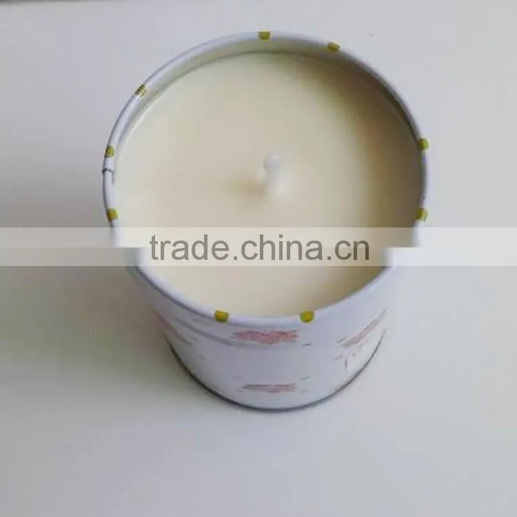 silvery scented tin candle/Metal tin candle/scented candle in tin box