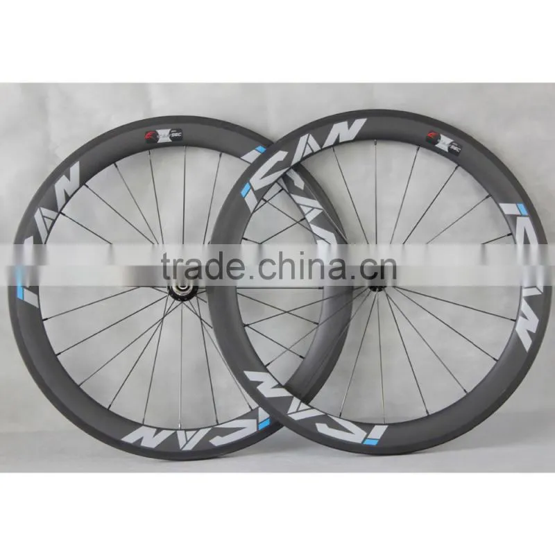56mm clincher carbon bicycle wheels 27mm width road bike wheelset R13 hubs Sapim CX-Ray spokes 56C