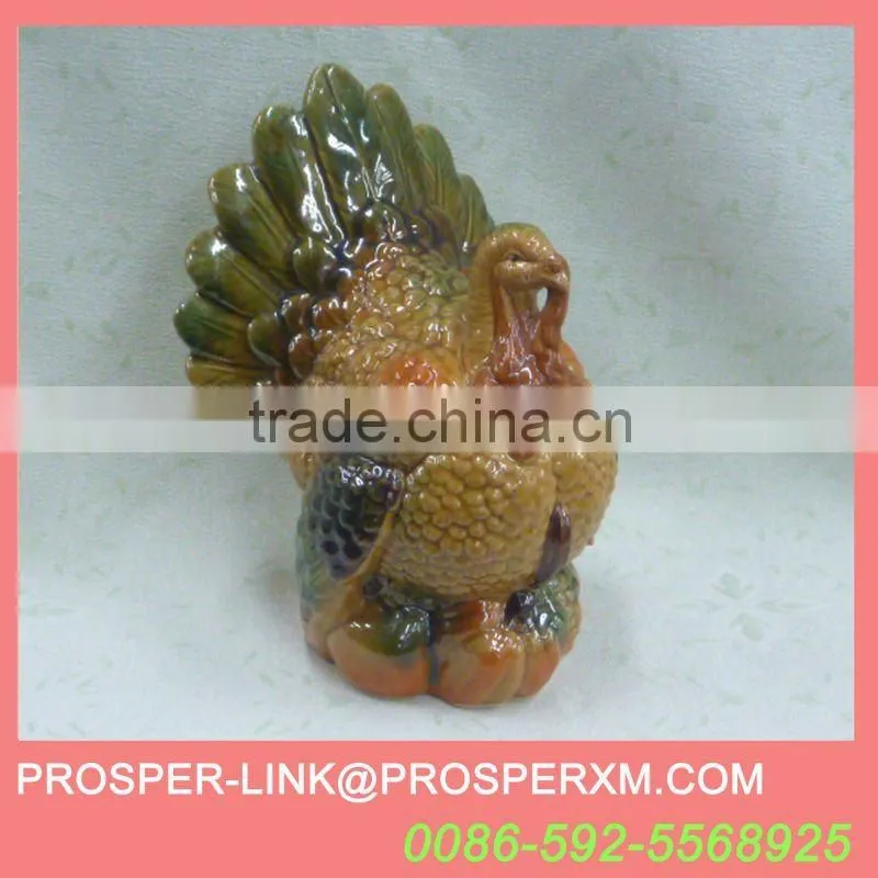 Harvest ceramic turkey decoration