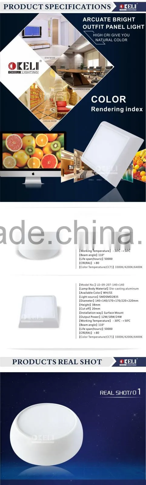surface mounted led panel light with high PF slim driver and Japanese acrylic LGP with laser printed points