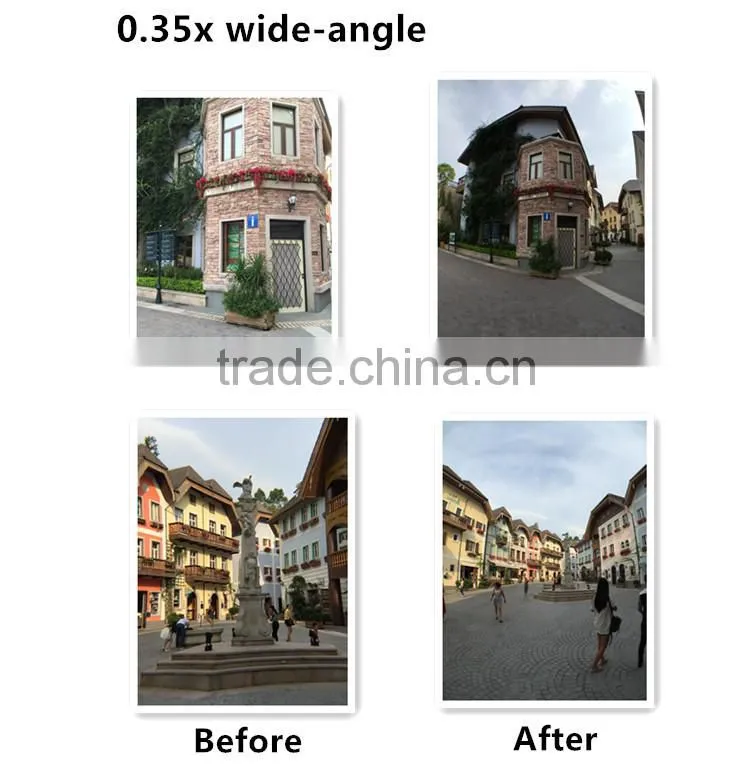 2 in 1 high quality optical glass abs clip mobile phone camera lens
