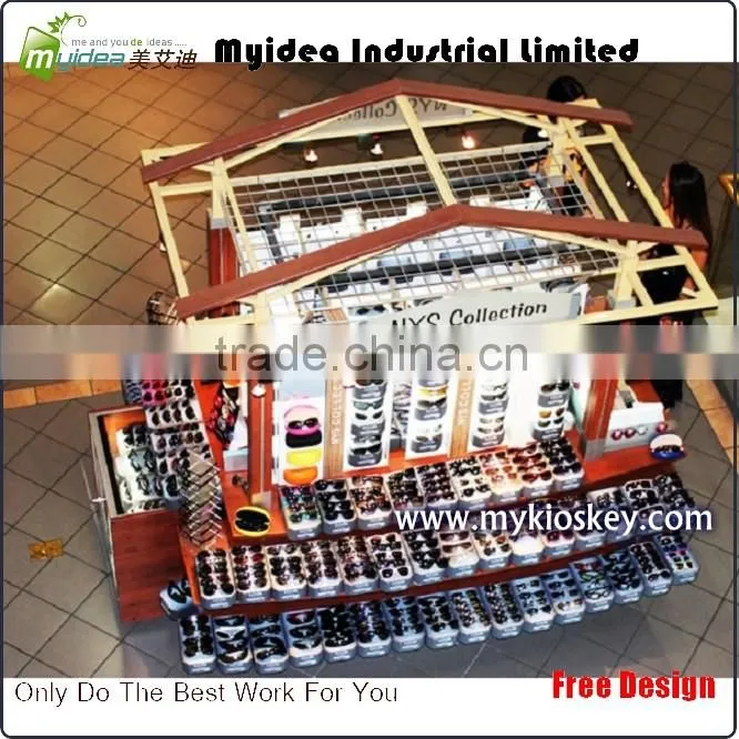 Best selling fashionable sunglass display kiosk and sunglass display stand