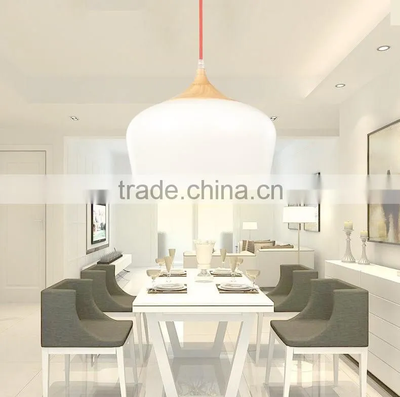 Modern vintage fancy style wood pendant lamp lighting JK-8005B-03 Wooden LED pendant light