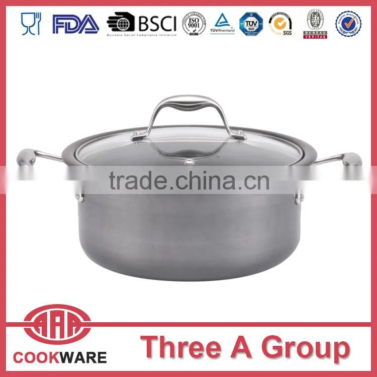 High quality aluminum pot with induction bottom