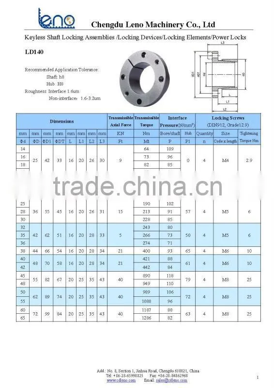 Z14 Keyless Locking Assembly