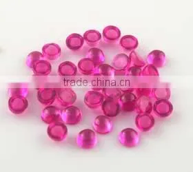 Hot sale 5mm loose synthetic 3# pink ruby cabochon