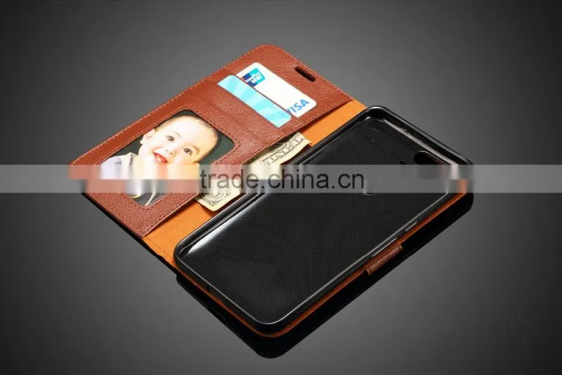 MMT Litchi Grain Card Holder Case For Huawei 6P with Buckle Leather Wallet Case with PC Back Cover MT-4928