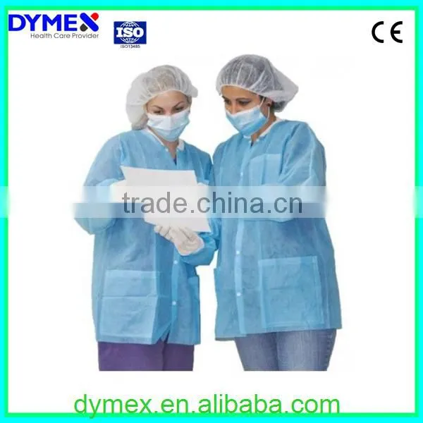 Anti Bacterial White Medical Lab Coat for Hospital