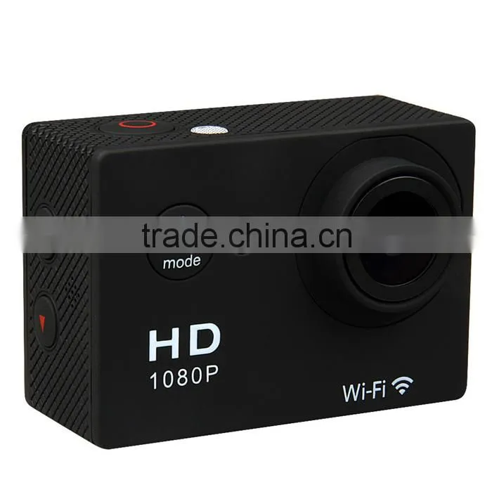 Portable mini full HD 1080p WiFi outdoor waterproof sport camera with remote control bracelet
