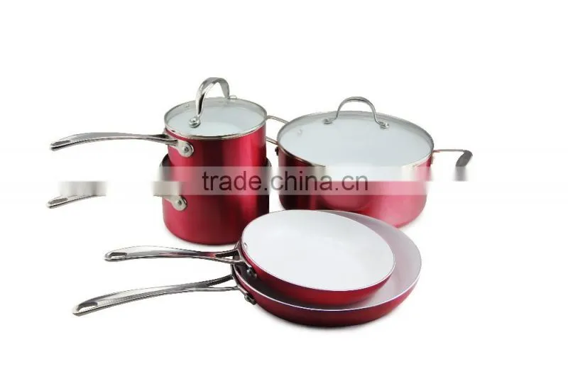 New Arrival Triply Aluminum Non-stick Pressed Cookware Set Fry Pan Saucepan Milk Stock Cooking Pasta Noodle Pot Set