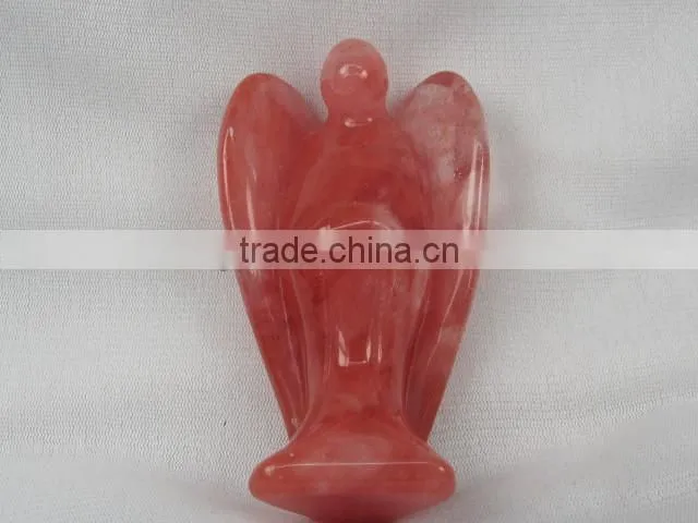 beautiful Green Quartz Carved Angel for wholesale