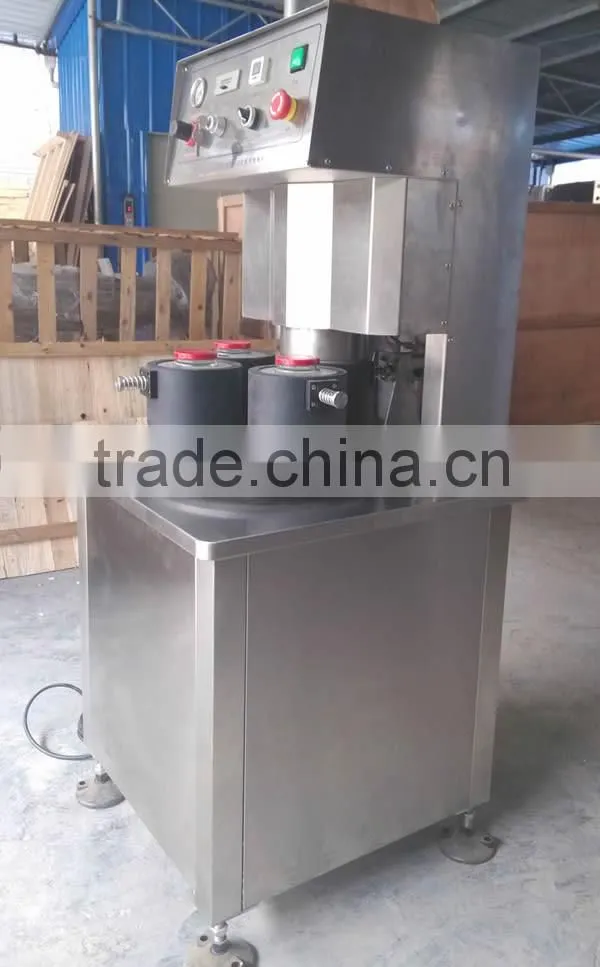 Semi automatic glass jars vacuum capping machine