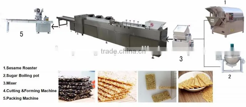 Factory offering sesame bar making machine, sesame bar forming machine, sesame bar production line