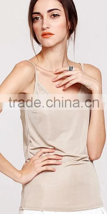 Pure color sexy fashion backless small ladies vest