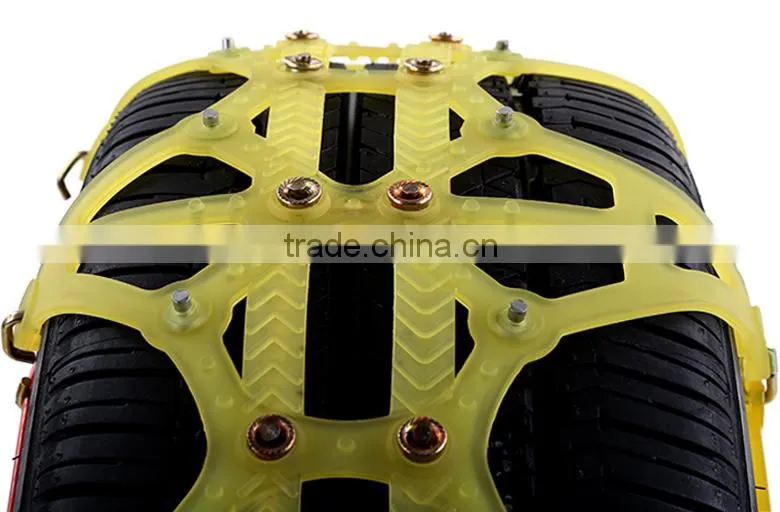 Rubber snow chain tyre protection chain