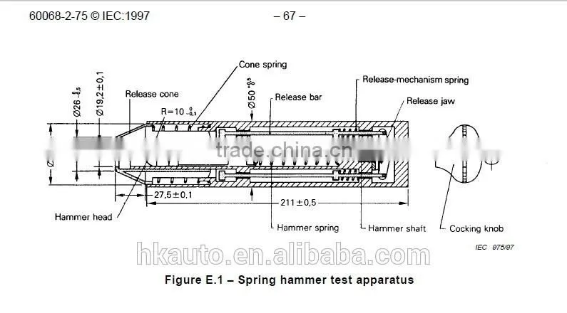 spring operated impact hammer (iec 60068-2-75)