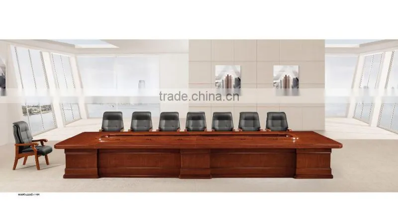 Luxury design wooden u shaped conference room table