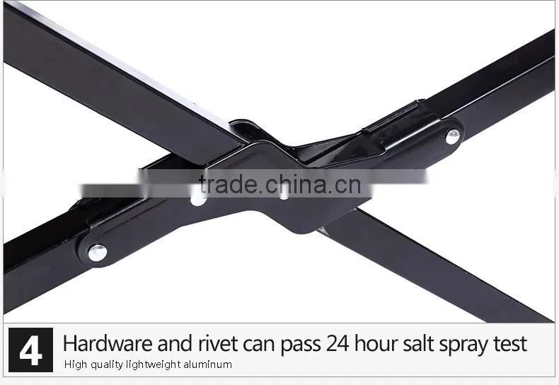 Folding army camping bed with 600D carrying bag