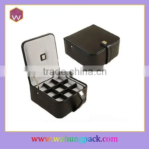 Leather Watch and Cufflink Box Leather