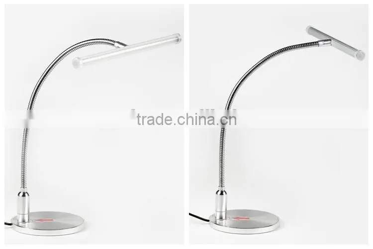 Flexible gooseneck led desk lamp, led working light with touch switch