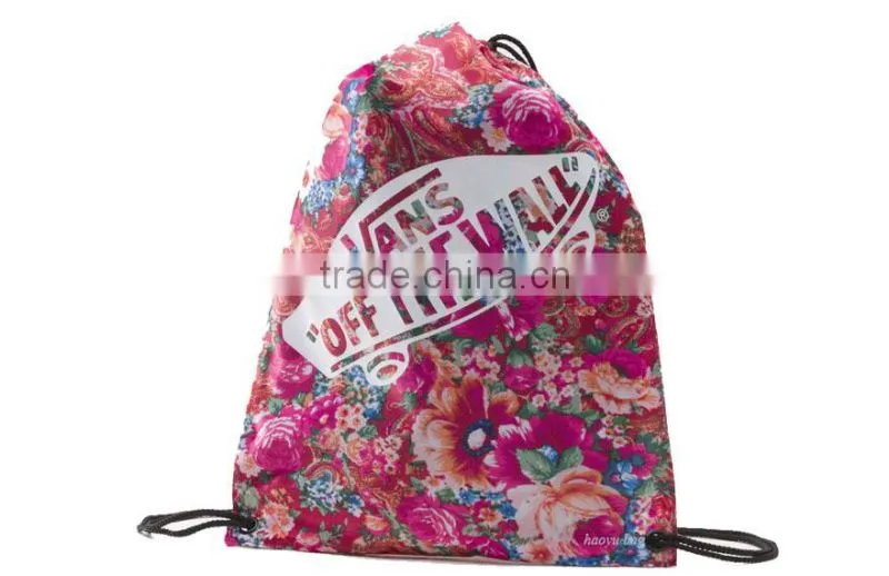 Alibaba express polyester fabric gift bag for backpacks