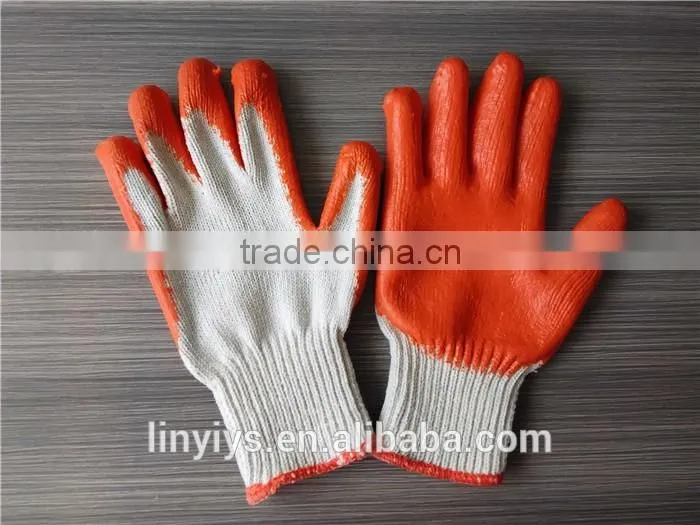 Wholesale Latex Coated Cotton Knitted Construction Work Safety Gloves
