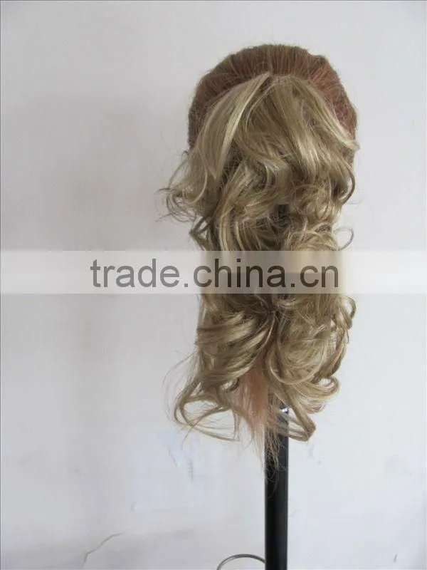 cheap body wave plastic clip in hair extension