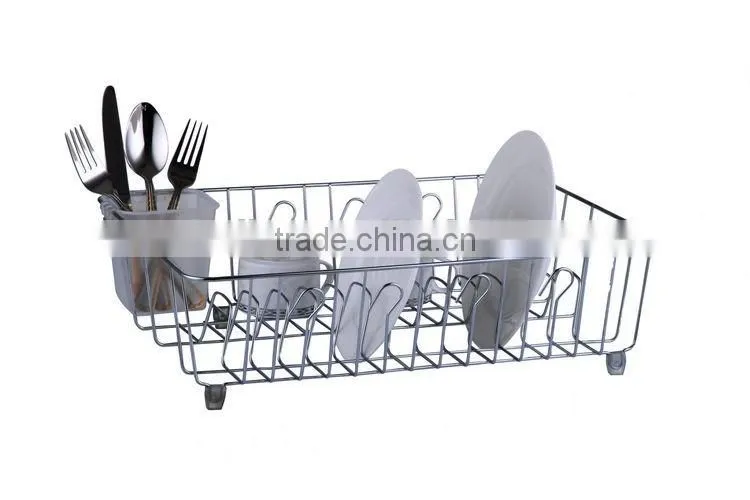 China LBY hot-sale wooden 3 tiers dish rack with tray and cutlery holder