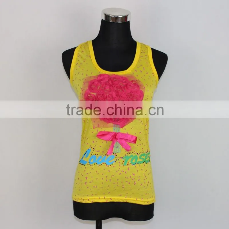 women sleeveless blouses printed design top for ladies