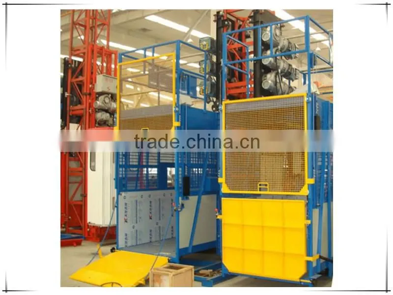 CE approved electric construction wire rope hoist