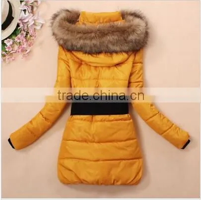 New Women's Padded Winter warm fur collar winter coat for women