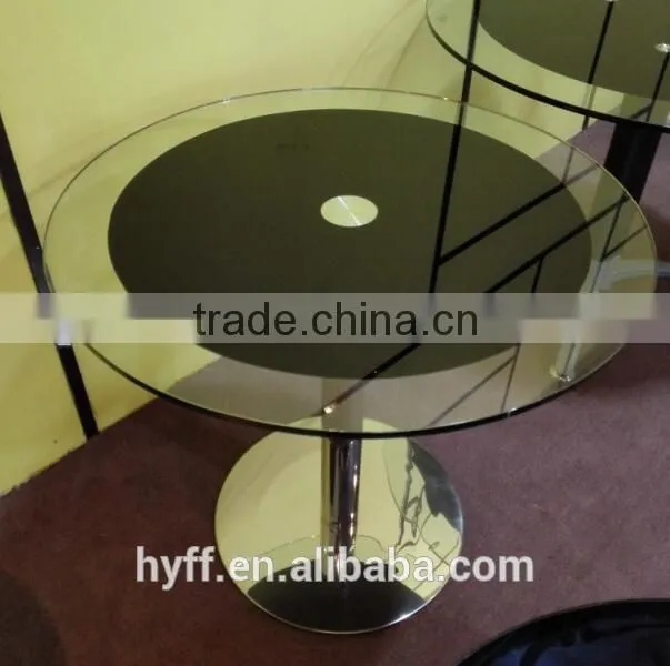 tempered glass coffee table,,round coffee table,dining table BC080