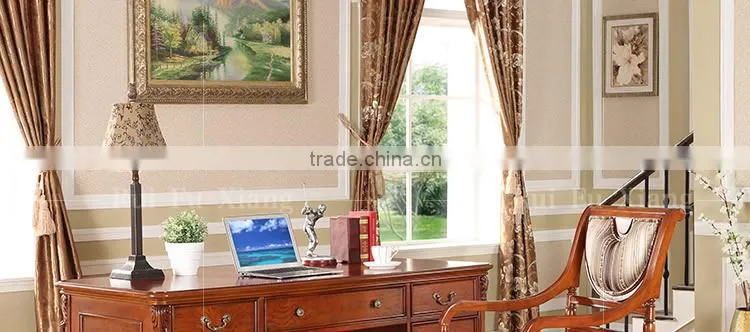 American country style solid wood frame chair with chenille fabric finish for dining AH-208