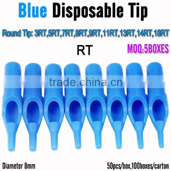 Top white disposible tattoo needle tip RT Round Liner 8mm