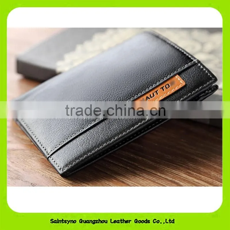 16389 wholesale classical top grain leather wallets for men personalized