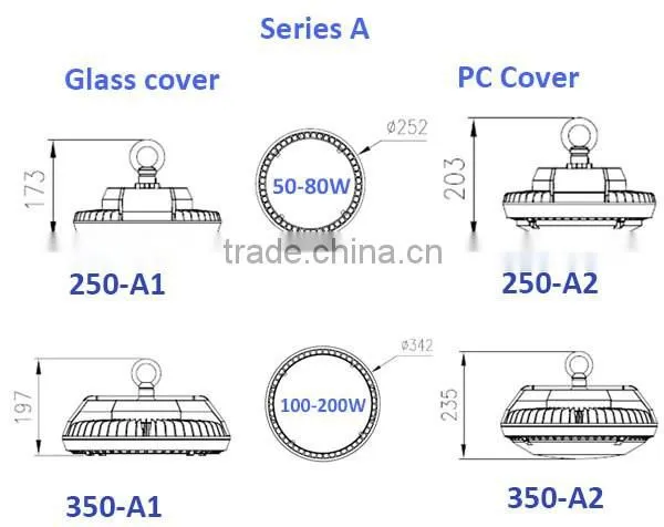 200w UFO LED high bay light, 200w led high bay light industrial warehouse lighting high bay led light