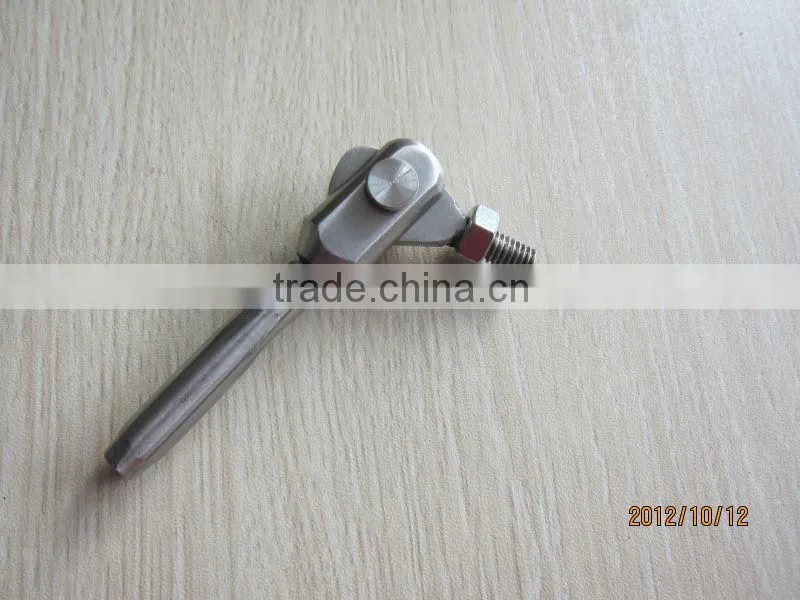 Brushed polished steel cable wire fittings for steel structure balustrades