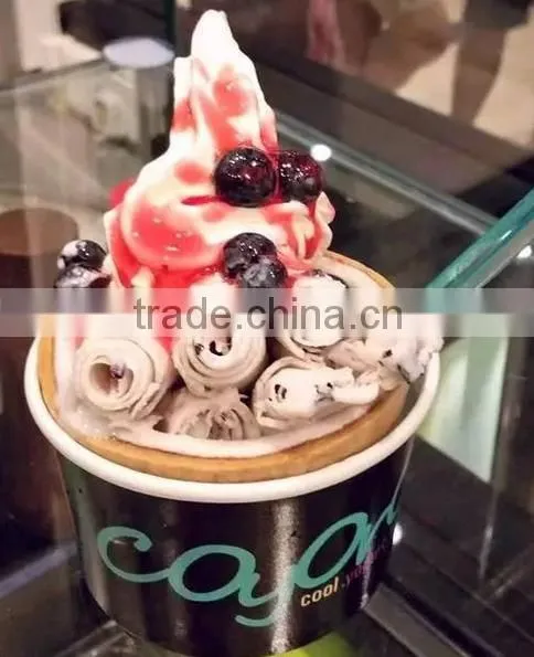 Durable instant fry pan ice cream machine