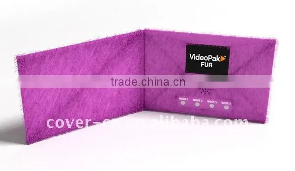 2.4 inch LCD Video Greeting Card Brochure with USB port