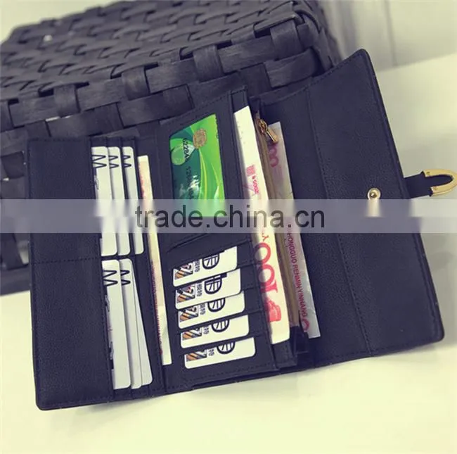 2016 new European and American retro matte folded wallet purse