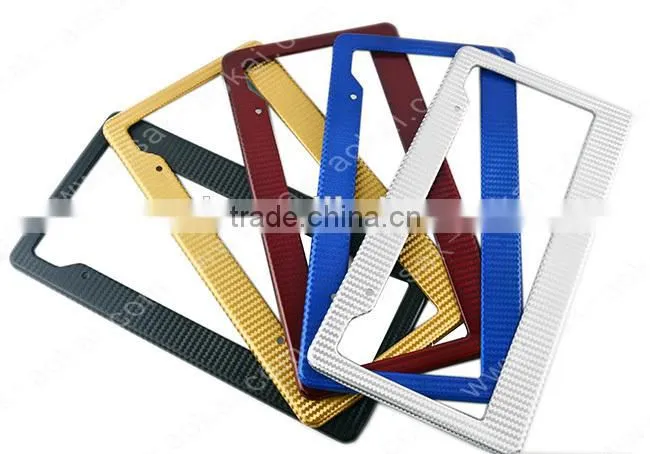 Real carbon fiber car plate frame US standard license