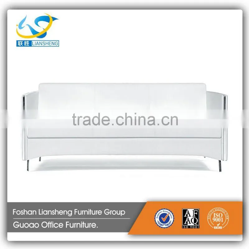Malaysia made furniture leather chesterfield sofa white with stainless steel legs GAS749