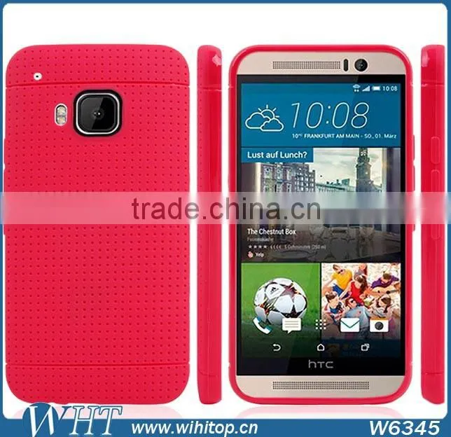 The Newest Design Silicon With Honeycomb Case for HTC One M9 Wholesale Price