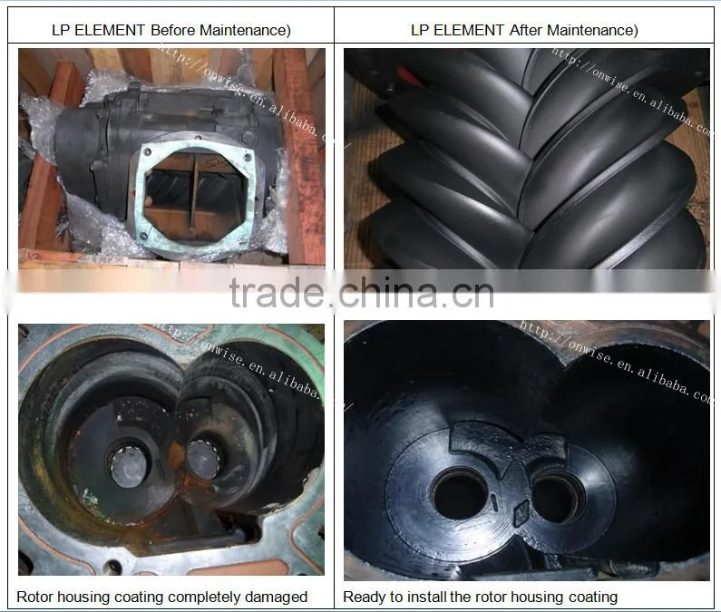 2016 Type oil free compressor rotor Overhaul Repair service for Atlas Copco ZR series